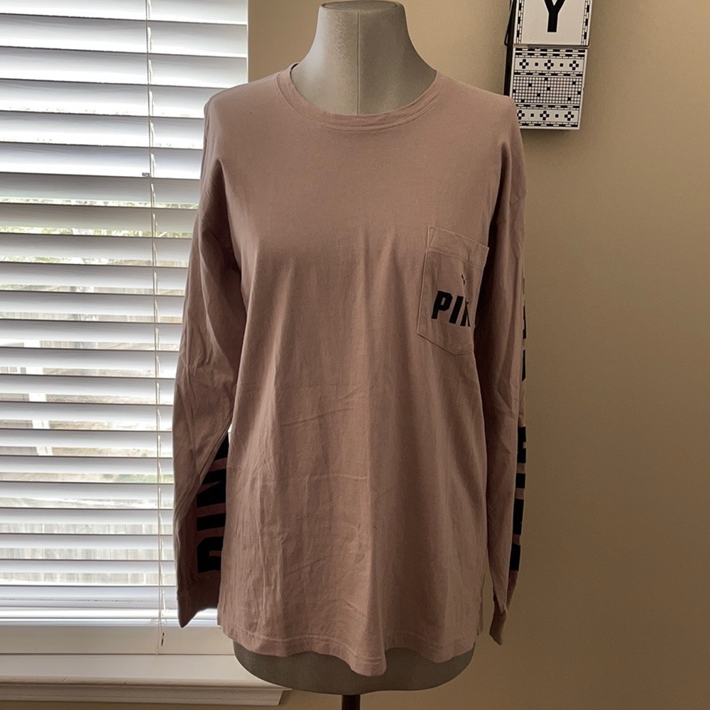 VS PINK long sleeve tee, Size M, EUC